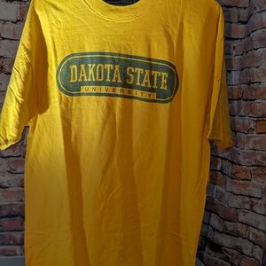 Yellow Dakota State Short Sleeve Tee